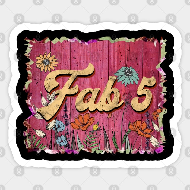 Classic 5 Personalized Flowers Proud Name Sticker by Friday The 13th